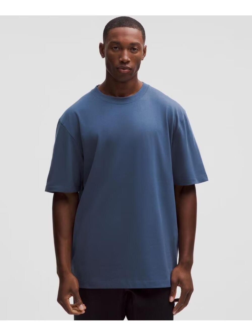NWT Lululemon Heavyweight Cotton Jersey T-Shirt Blue Twill Size S